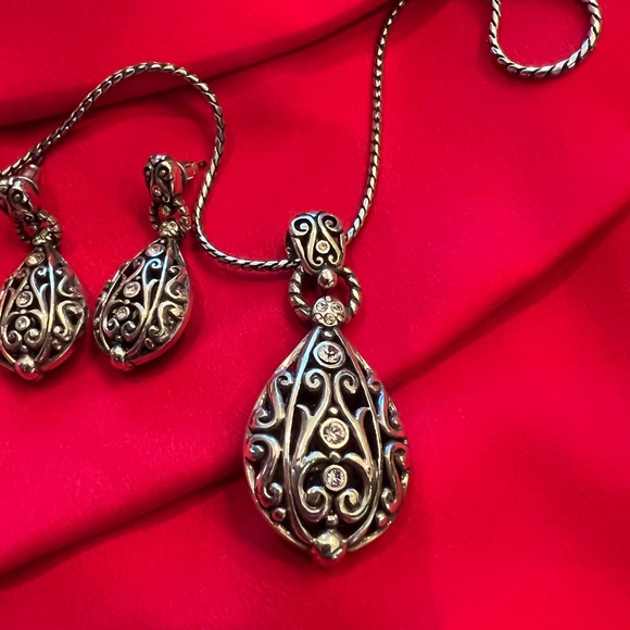 Vintage Brighton set of matching necklace and earrings - Picture 9 of 14